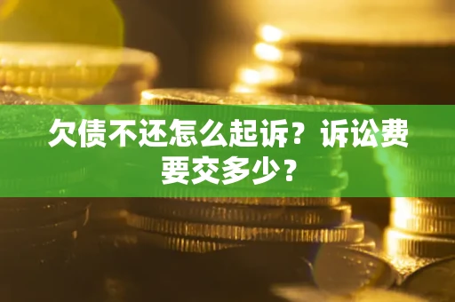 武汉欠债不还怎么起诉？诉讼费要交多少？